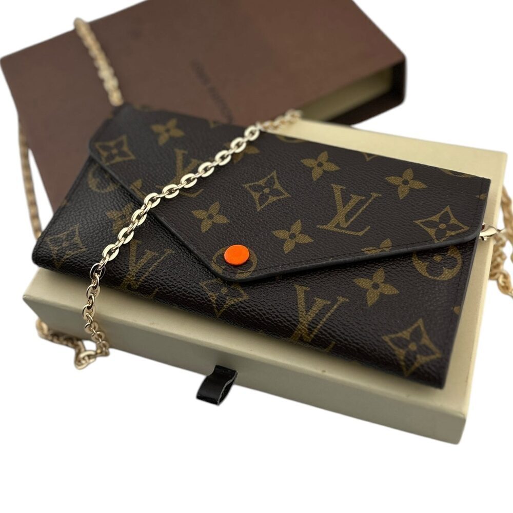 AUTHENTIC LOUIS VUITTON Orange Sunset Monogram Josephine Wallet - Picture 3 of 10